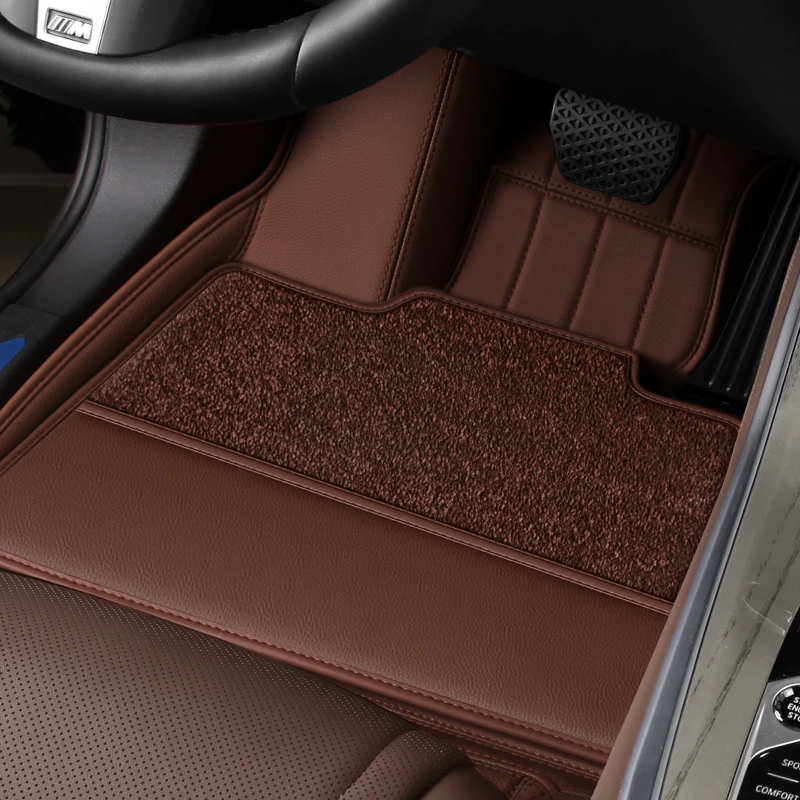 Custom Fit Car Accessories Cowhide Leather Floor Mat Interior ECO Material For BMW 1 3 6 7 X3 X5 X1 Mini e46 e60 e39