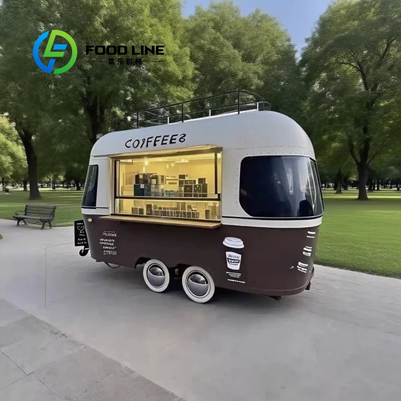 

CE Certified Stainless Steel 4-Wheel Flat-Top Grill Customizable Capacity Mobile Coffee Car Outdoor Towable Food Trailer Food