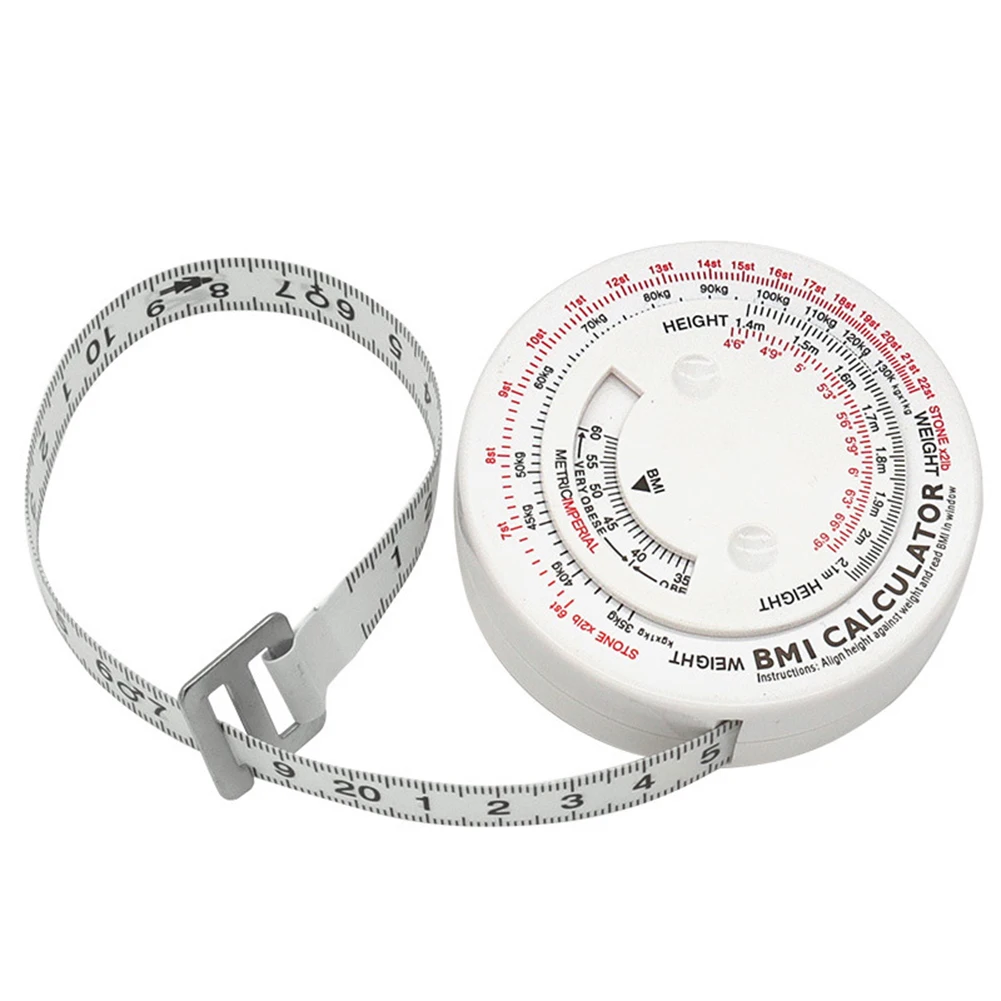 Automatic Retractable Tape Measure with Lock Feature for Measuring Waist Chest Arms Hips Thighs Calves and Other Body Parts