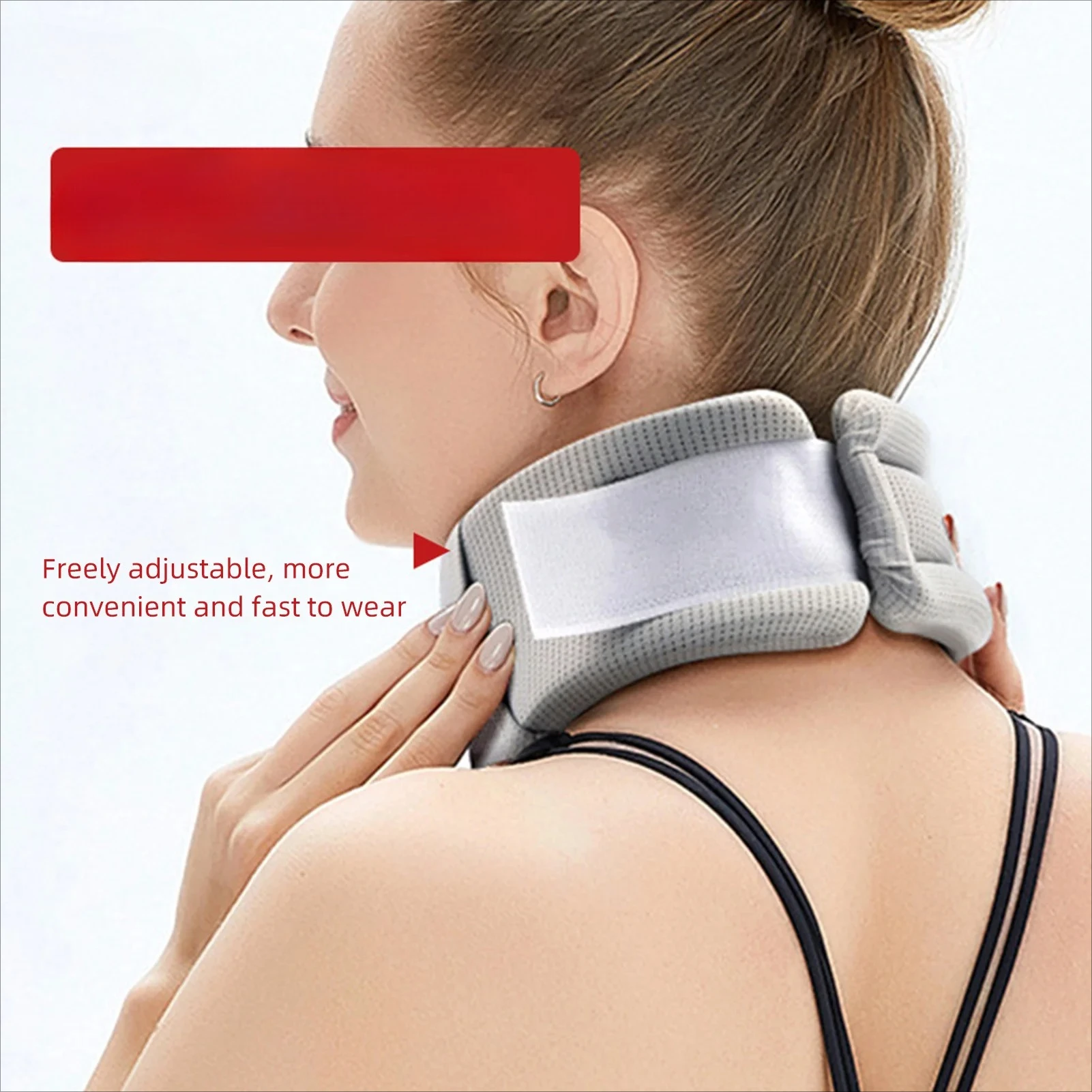 دعامة للرقبة من الإسفنج الناعم تدعم دعامات قابلة للتعديل مع غطاء بديل للسفر في المكتب والمدرسة المنزلية #2