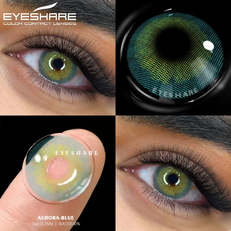 EYESHARE 1pair Natural Color Contact Lenses for Eyes Blue Lens Gray Lenses Korean Lenses Yearly Beauty Makeup Brown Eye Contacts