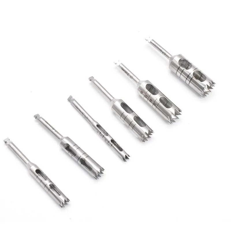 6Pcs/set Dental Implant Long Trephine Bur Drills Kit Surgical Instruments 3/3.5/4/4.5/5/6MM for Low-speed Handpiece