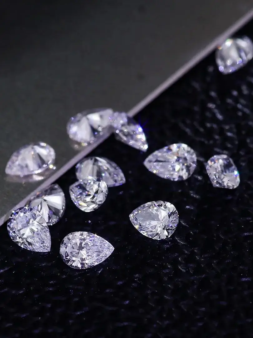 

Provence HPHT Melee Diamonds Pear shape 0.05-0.2ct Small Size Loose Stone White lab grown diamonds for Rings Gemstone Wholesale