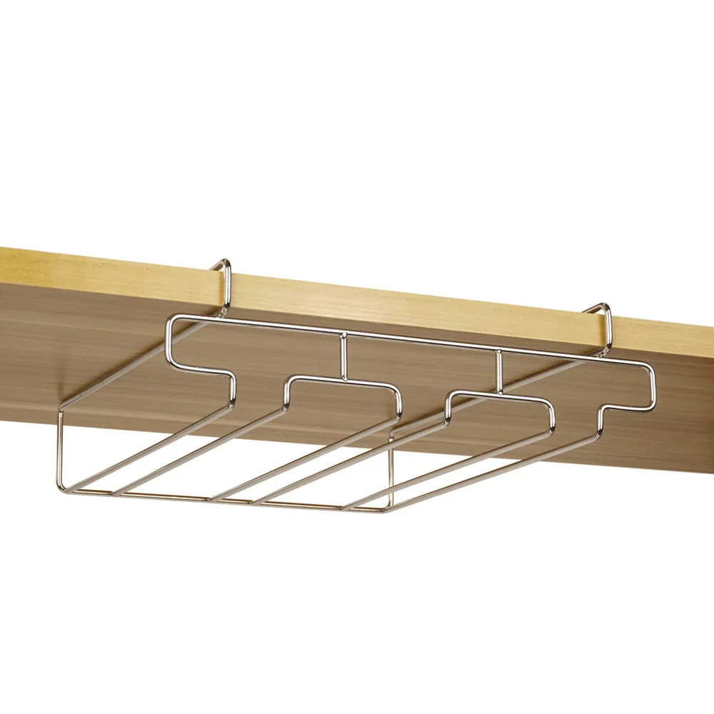 

Kitchen Decorative Storage Shelf Cabinet Goblet Organizer Stemware Holder Hanging Rack Wine Glass Rack Cup Hanger