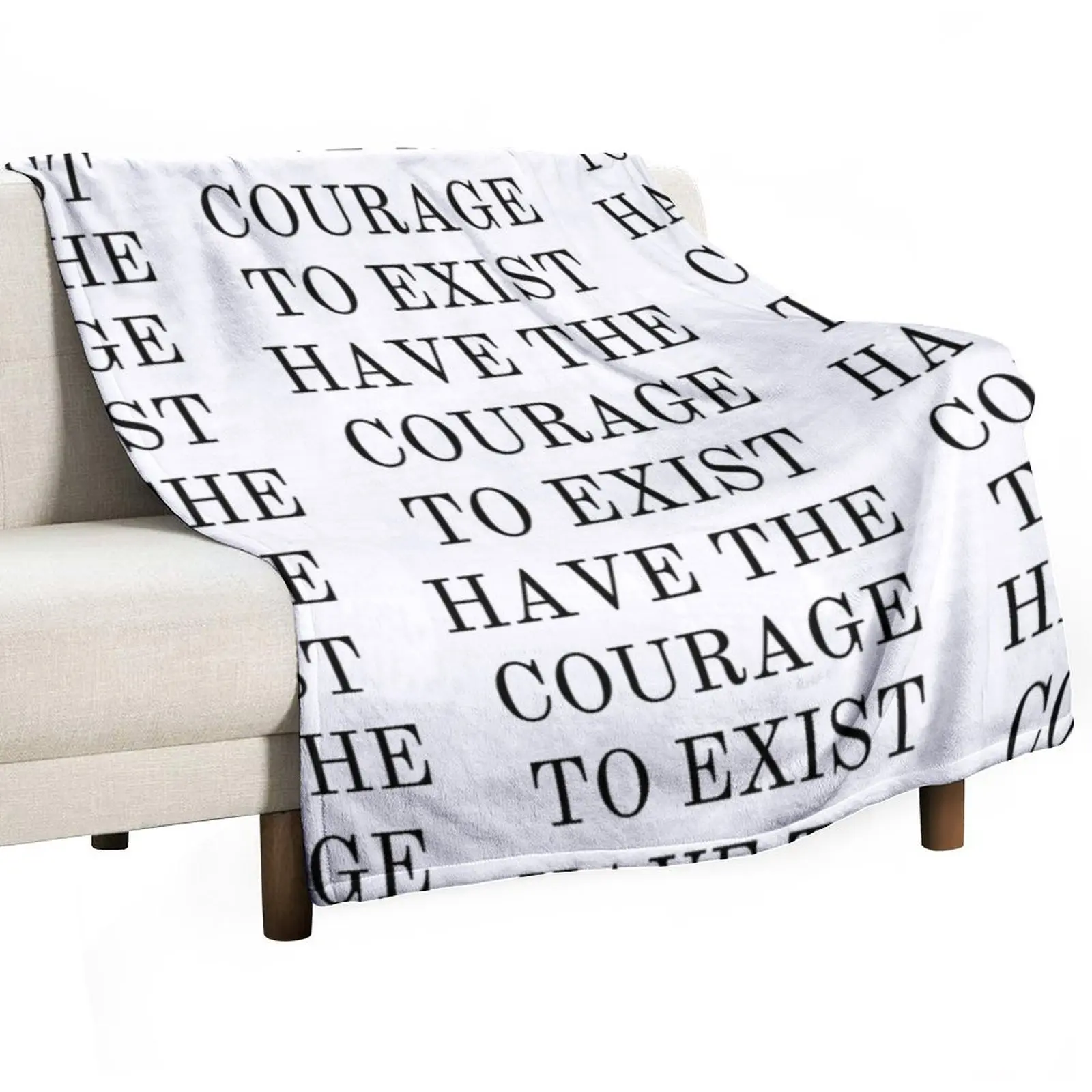 Have the Courage to Exist Throw Blanket Soft Plaid Beach Comforter Blankets