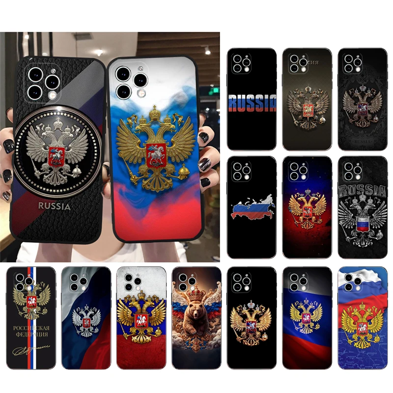 Russia Flag Phone Case For iphone 17 Pro Max Air 17 16 15 14 13 Pro Max 15 16 Pro 15Plus