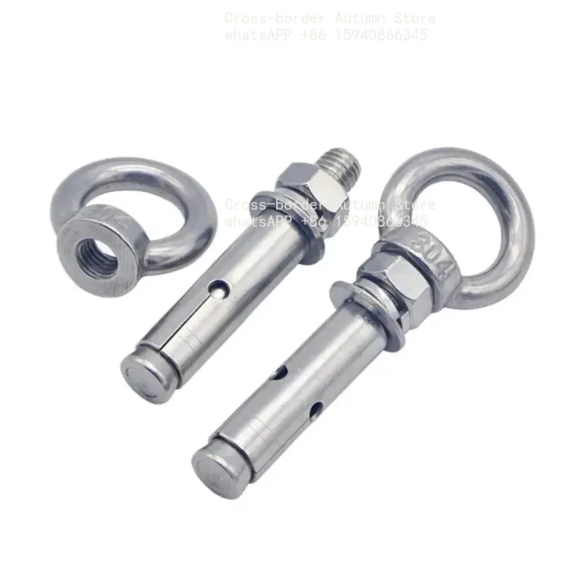 304 Stainless Steel Lifting Ring Expansion Hook Screw M6 M8 M10 M12 Water Heater Swing Bolt for Plumbing And HVAC