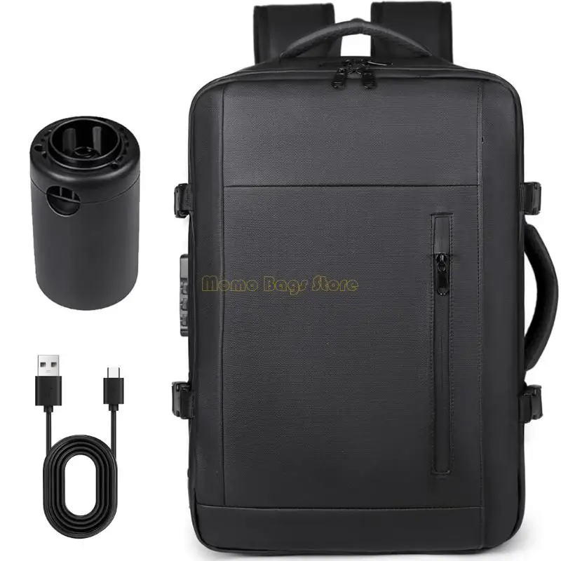 

X90D Expandable Travel Backpack With Vacuum Compression Large Water Resistant Oxford Fabric For Business Trip Daily Commute
