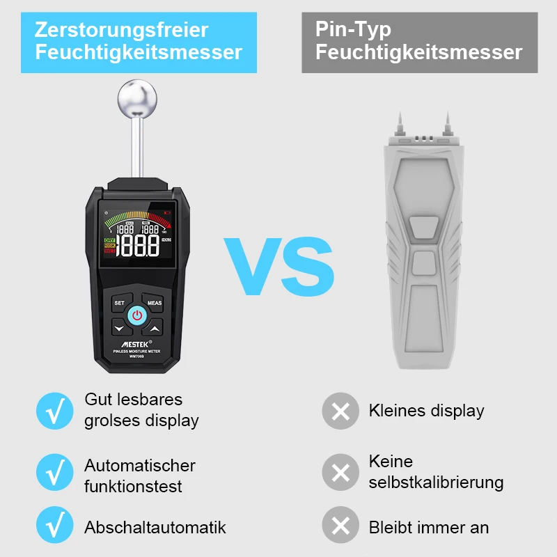 مقياس رطوبة الخشب الكروي الرقمي غير التلامس ، مقياس رطوبة LCD ، جهاز بلا رأس ، WM700B