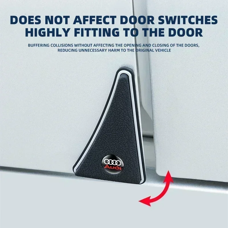 2Pcs Car Styling Door Side Edge Anti-collision Bumper Strip Sticker For AUDI A3 A4 A5 A7 A8 Q3 Q5 Q7 S3 S4 S5 S6 S7 Auto Styling