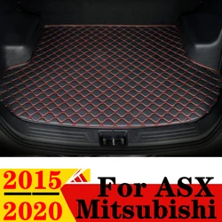 Car Trunk Mat For Mitsubishi ASX 20 2019 2018 2017 2016 2015 Flat Side Rear Cargo Protect Carpet Liner Cover Tail Boot Tray Pad