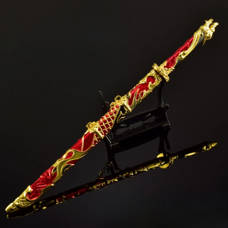 29CM Naraka: Bladepoint All-metal Handicraft Ornaments When Spring's Peak Turns To Dusk and Dawn Game Peripheral Model Gift Toy