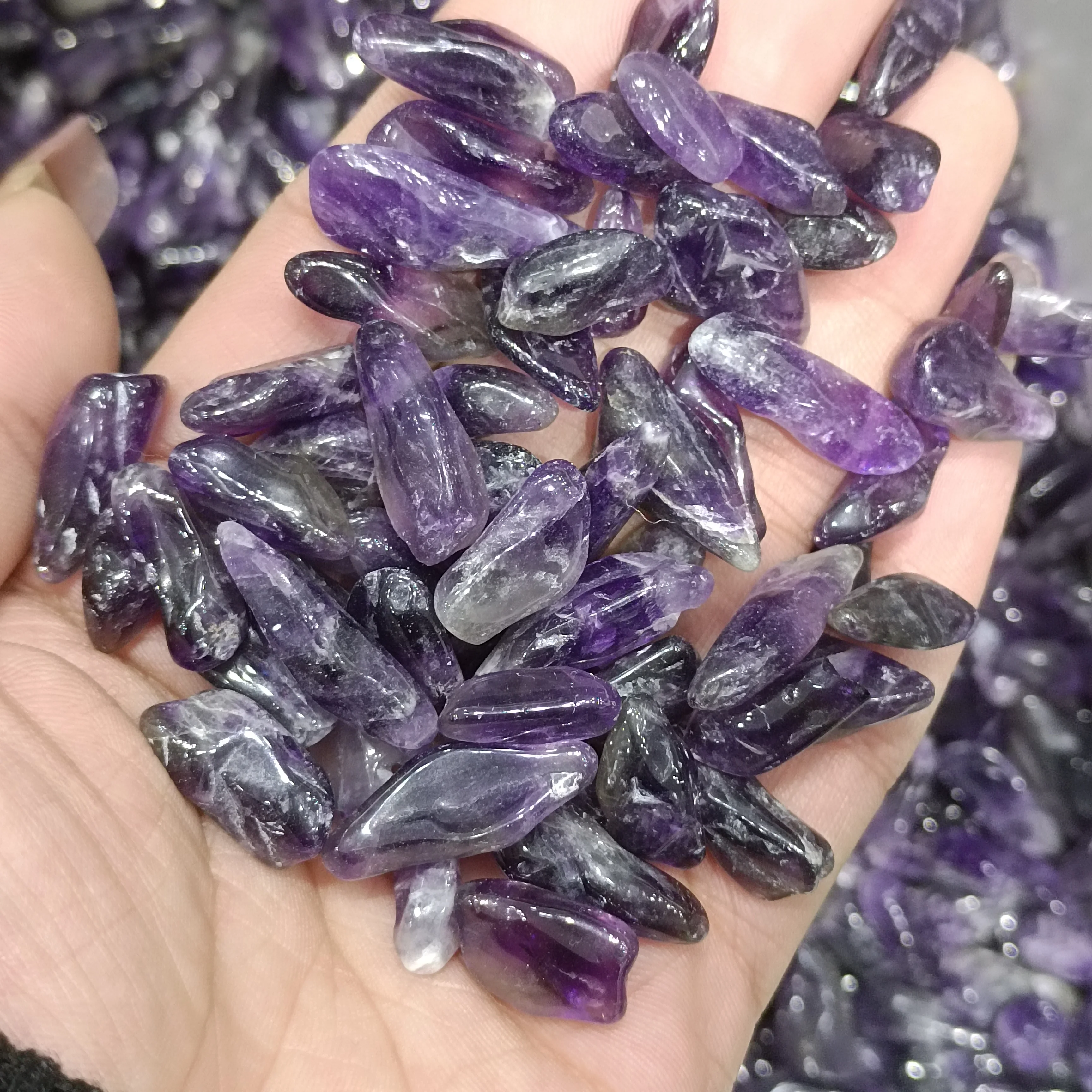 

100g Natural Amethyst Crystal Gravel Healing Quartz Chip Demagnetization Feng Shui DIY Decor