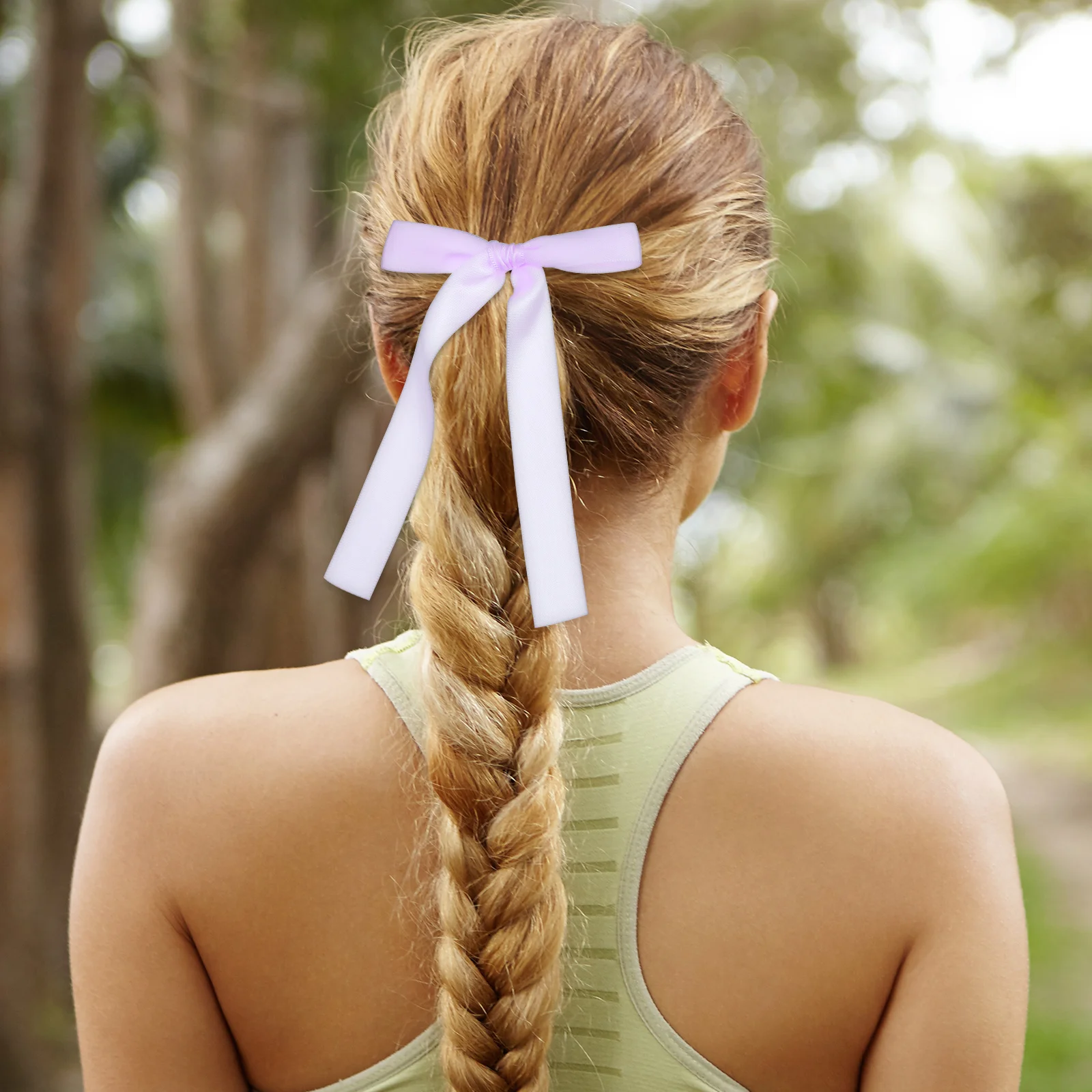 

10pcs Satin Bow Hair Ties Elastic Bands Colorful Silk Ribbon Scrunchies Ponytail Holder For Daily Wear Parties Weddings