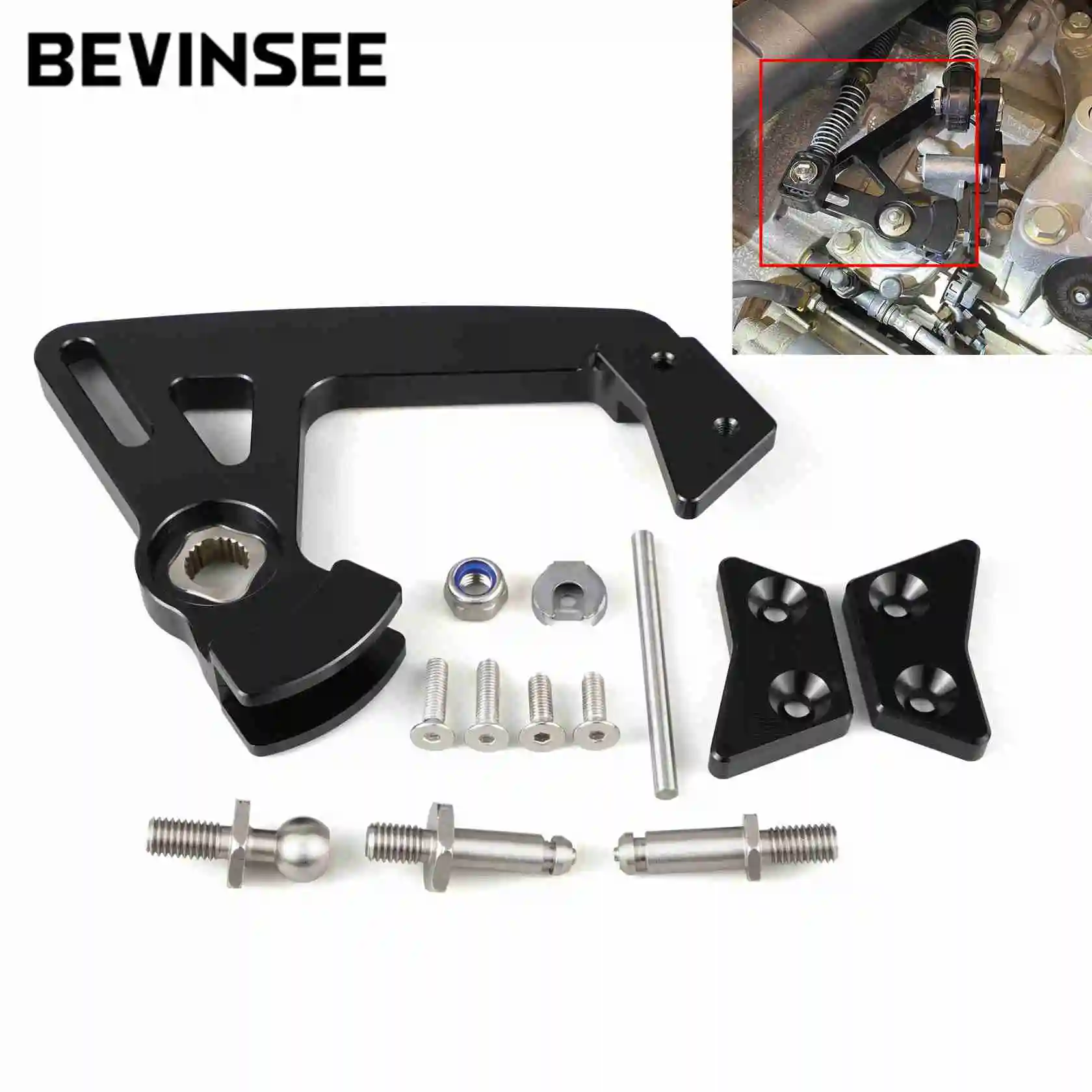 

BEVINSEE 6-speed Manual Adjustable Short Shifter Arm Set for Audi A3 S3 8P 8V TT 8J for Seat Leon for Skoda for VW for Golf MK7