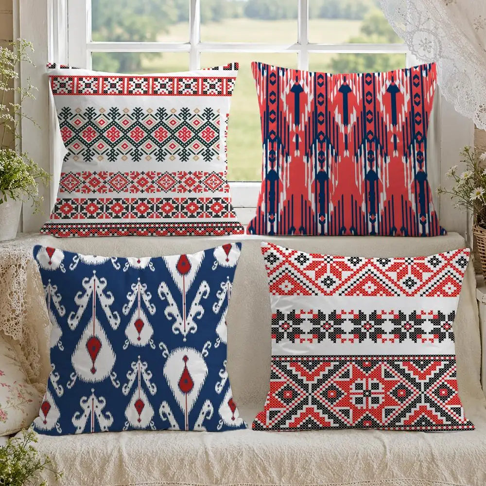 Russian shading Pillow Case Premium Linen Cushion Cover Soft Textured for Sofa Couch Bed Chair Living Room Bedroom Home Decor