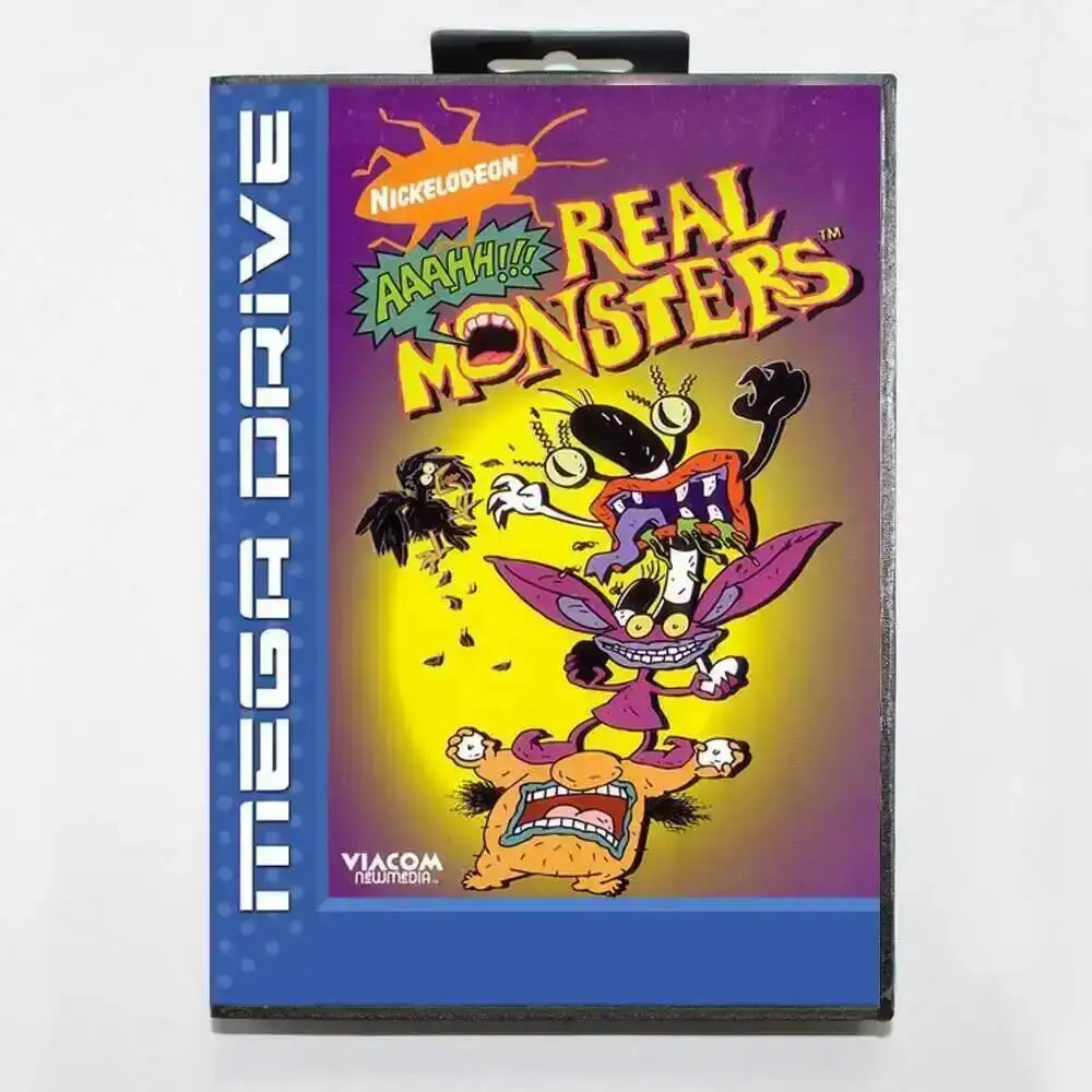

Aaahh Real Monsters MD Game Card with EUR Box for 16 Bit Sega Megadrive Genesis System