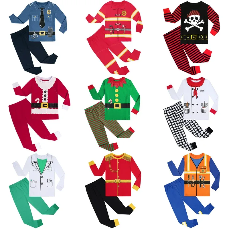 

Kids Costume Boys Carnival Clothes Child Firefighter Police Cosplay Costumes Fuuny Role Play Party Clothing Sets