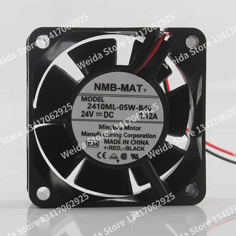 

Вентилятор охлаждения 6CM NMB, оригинальный, DC 24V 0.12A, AC EC 6025, с шарикоподшипником, 2-проводной, 60X60X25MM, 2410ML-05W-B40