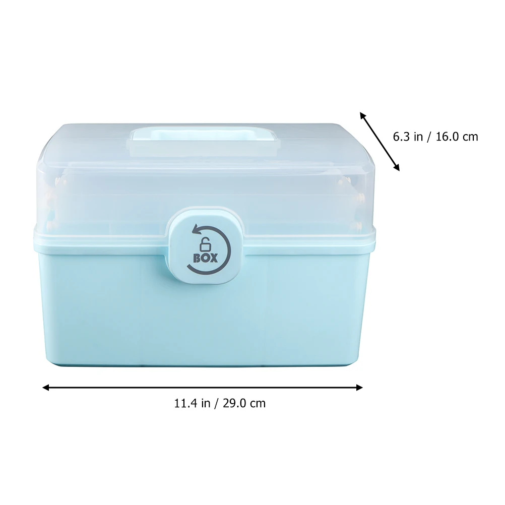 

1 шт. коробка для хранения лекарств, многослойный прозрачный дизайн для аптечки-органайзера, портативный медицинский чехол большой емкости