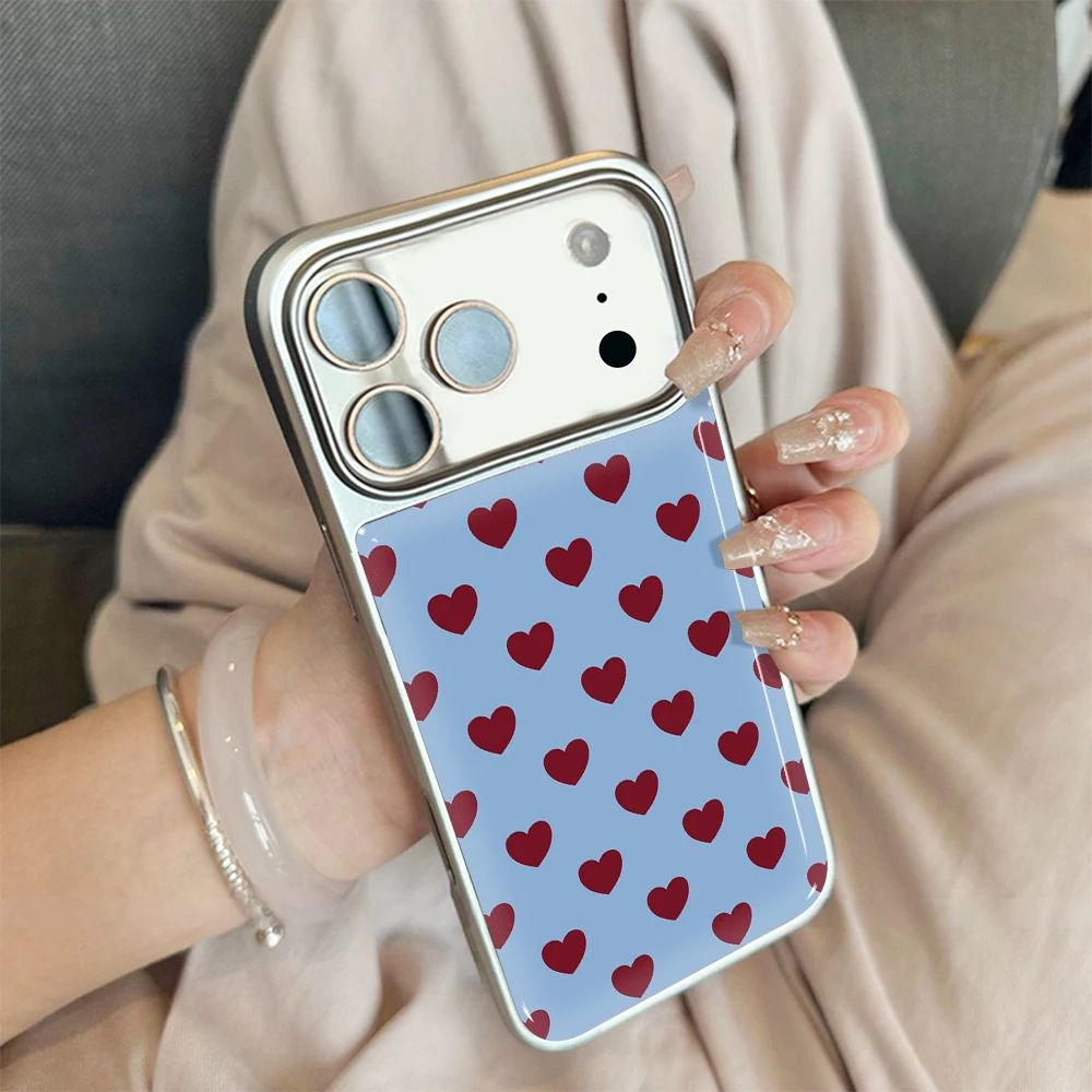 Luxuriöse Herzförmige Gummihülle für iPhone 15 17 13 Pro Max Phone 11 12 ProMax 14 15 16 Plus Hüllen Stoßfest Minimalistisch Funda – Detail 24