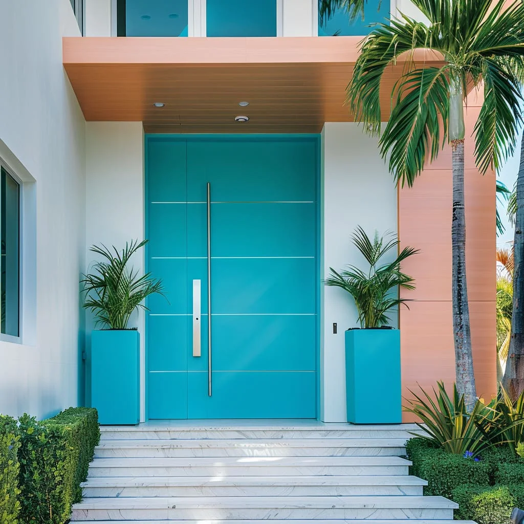 

Custom American Front Entry Doors Home Main Exterior Aluminum Security Pivot Doors Aluminium Entrance Revolving Door for Villa