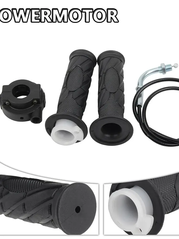 AliExpress PowerMotor Universal Motorcycle 22mm 7/8" Throttle Twist Grip Set With Throttle Cable For GY6 50cc-150cc ATV Dirt Bike Motocross Scooter