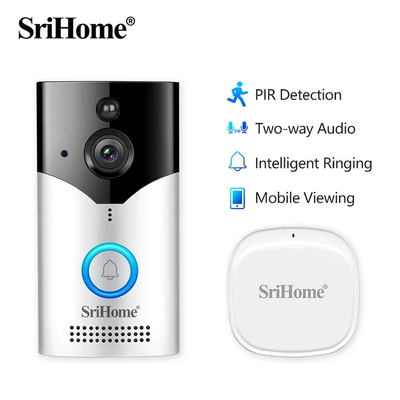 

Srihome Video Intercom Door Entry System Video Doorbell Phone Rainproof IR Night Vision Camera for Home Villa Building Apartment