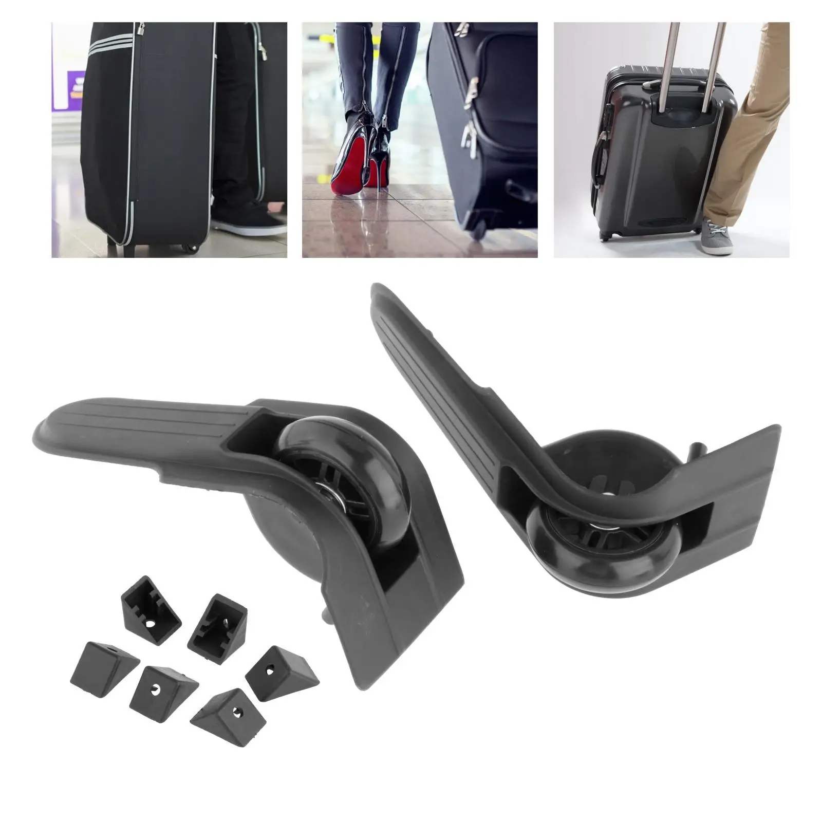 

Durable Suitcase Wheel Repair Kit Directional Caster Wheels Flexible Luggage Replacement for Trolley Bags and Cases