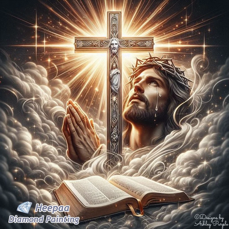 Jesus Christ Pray For Me 5d Diamond Mosaic Painting Jesus Cross Books Art Diy Full Cross Stitch Mosaic Handmade Gift Room Decor