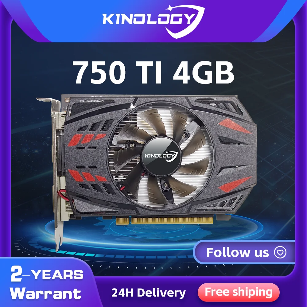 Kinology-Carte graphique GTX 750 Ti, 4 Go GDDR5, 192 bits, vidéo, 750 Ti