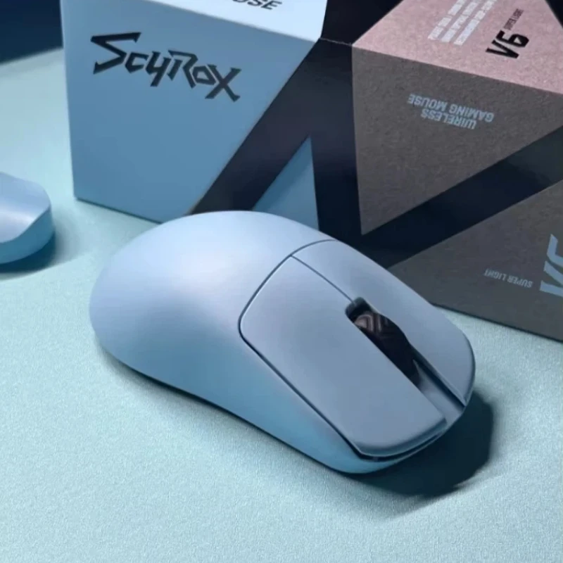 SCYROX V6 non-porous wireless mouse esports 40g 750IPS with 8k receiver fast response pixart 3950 high quality 8KHz web driver
