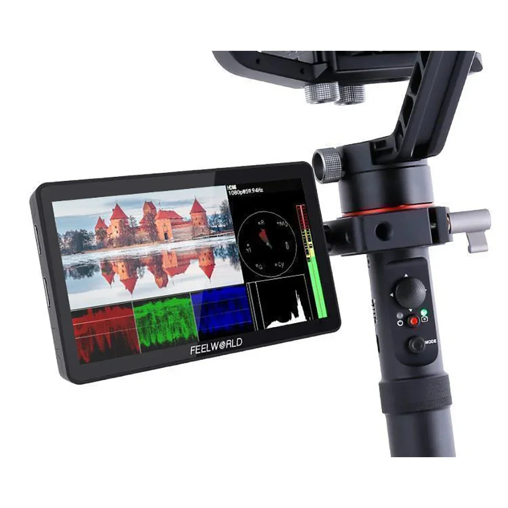 FEELWORLD F6 PLUS V2 Monitor de câmera DSLR de 6 polegadas com HDR 3D LUT Touch Screen IPS 1920x1080 FHD Video Focus Assist 4K Monitor