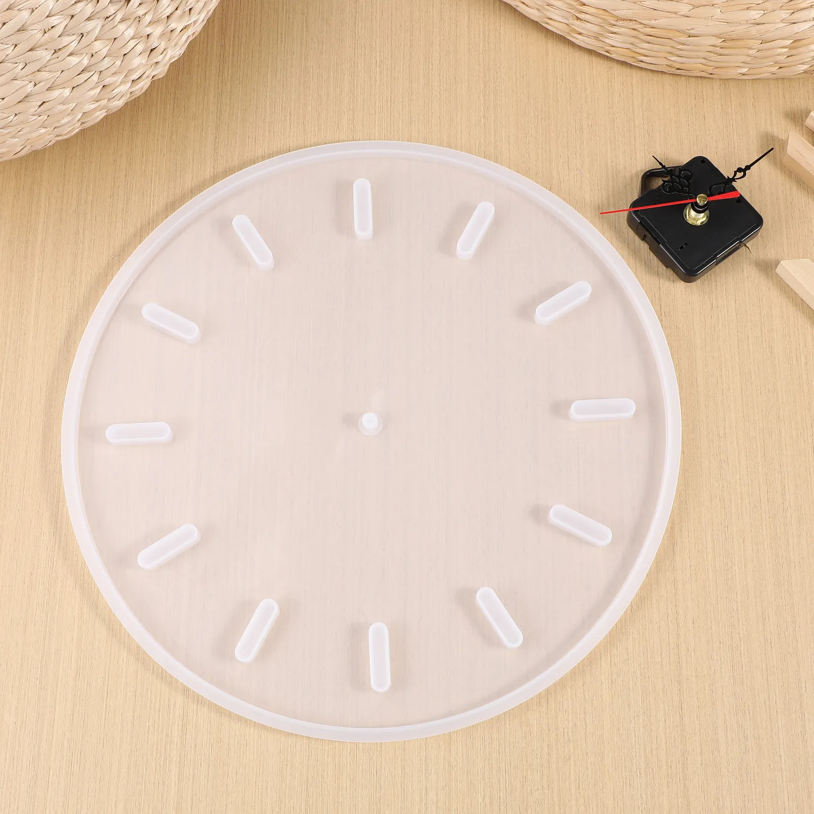 

Набор силиконовых форм для циферблатов часов: гибкие круглые формы для эпоксидной смолы, украшения для рабочего стола, настенные часы, материалы для рукоделия, силиконовые формы для DIY