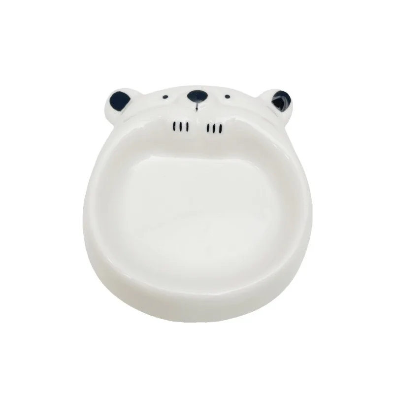 

Underglaze hand-squeezed ceramic bear sauce plate, household soy sauce mustard plate, vinegar sauce plate