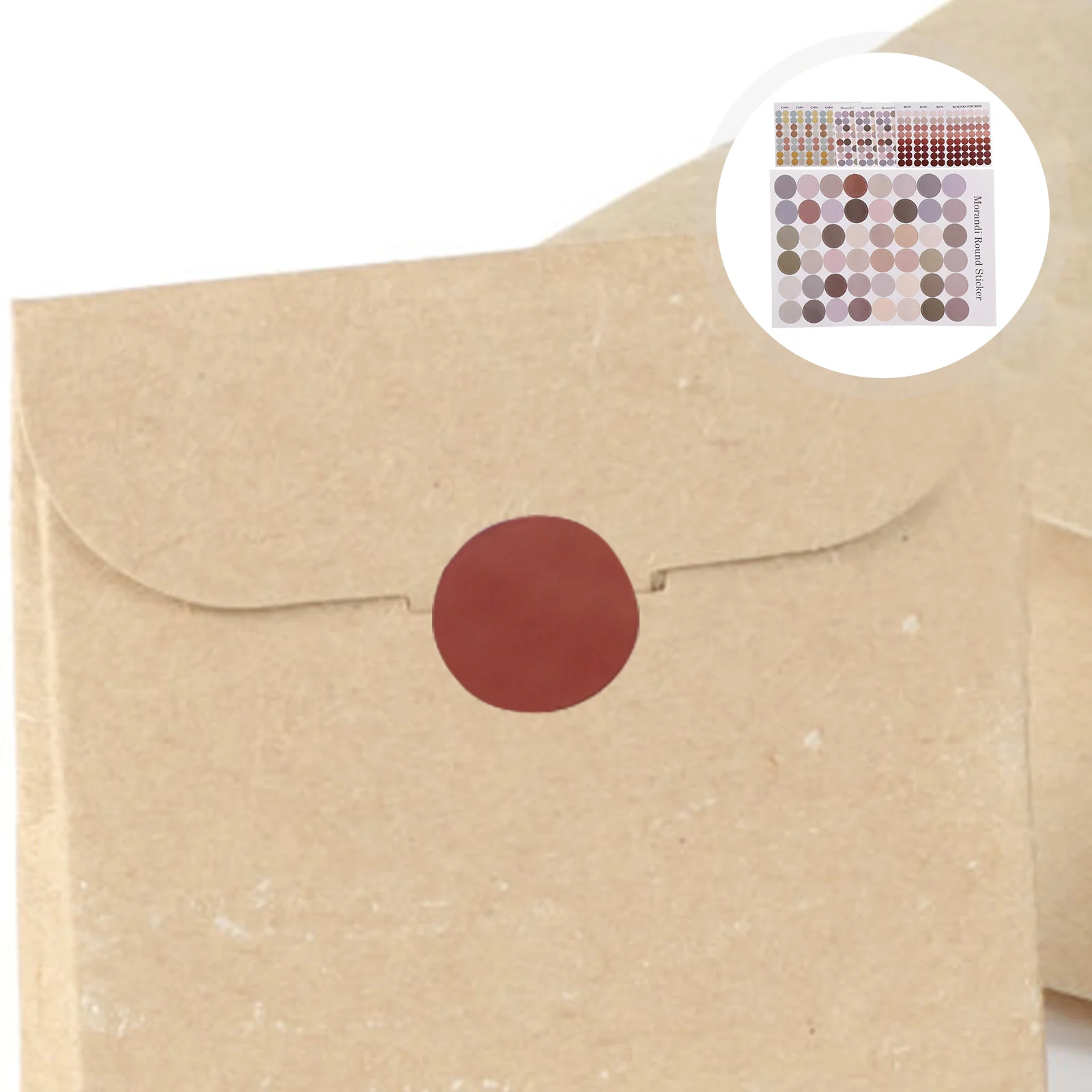 12pcs Dot Stickers Sealing Labels Simple Color Small Card Seals Multi Function Scrapbook Circle Envelope Gift
