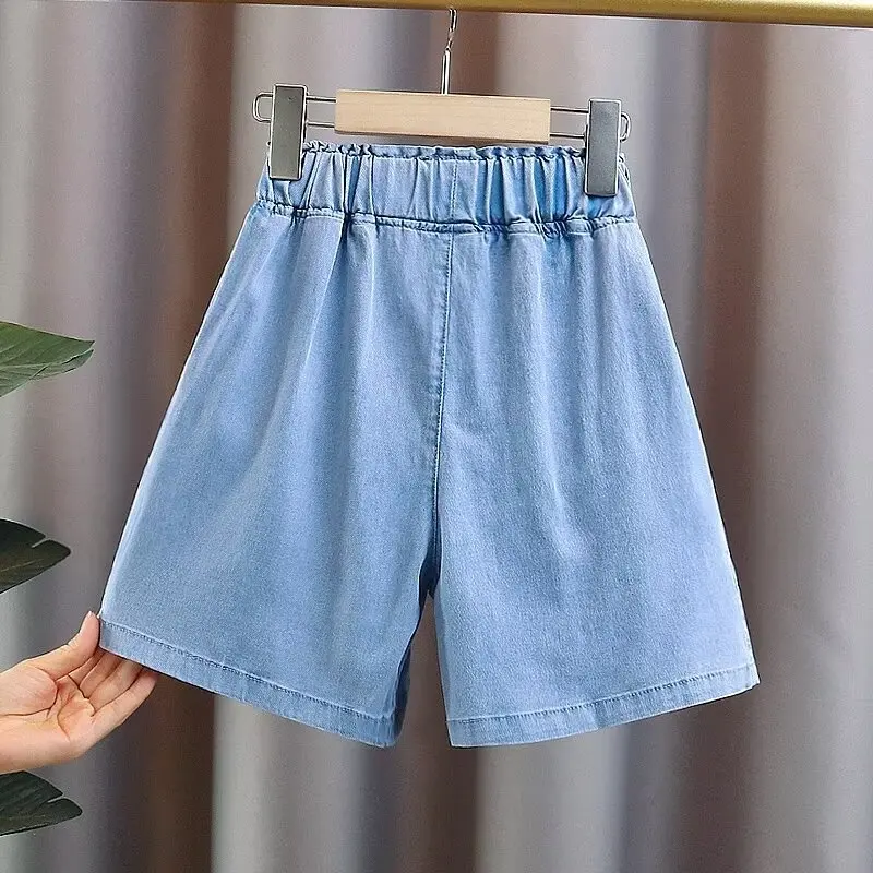 

Fashionable Girls' Denim Shorts New Summer Children's Korean Version Westernized Casual Pants Versatile Baby Pants