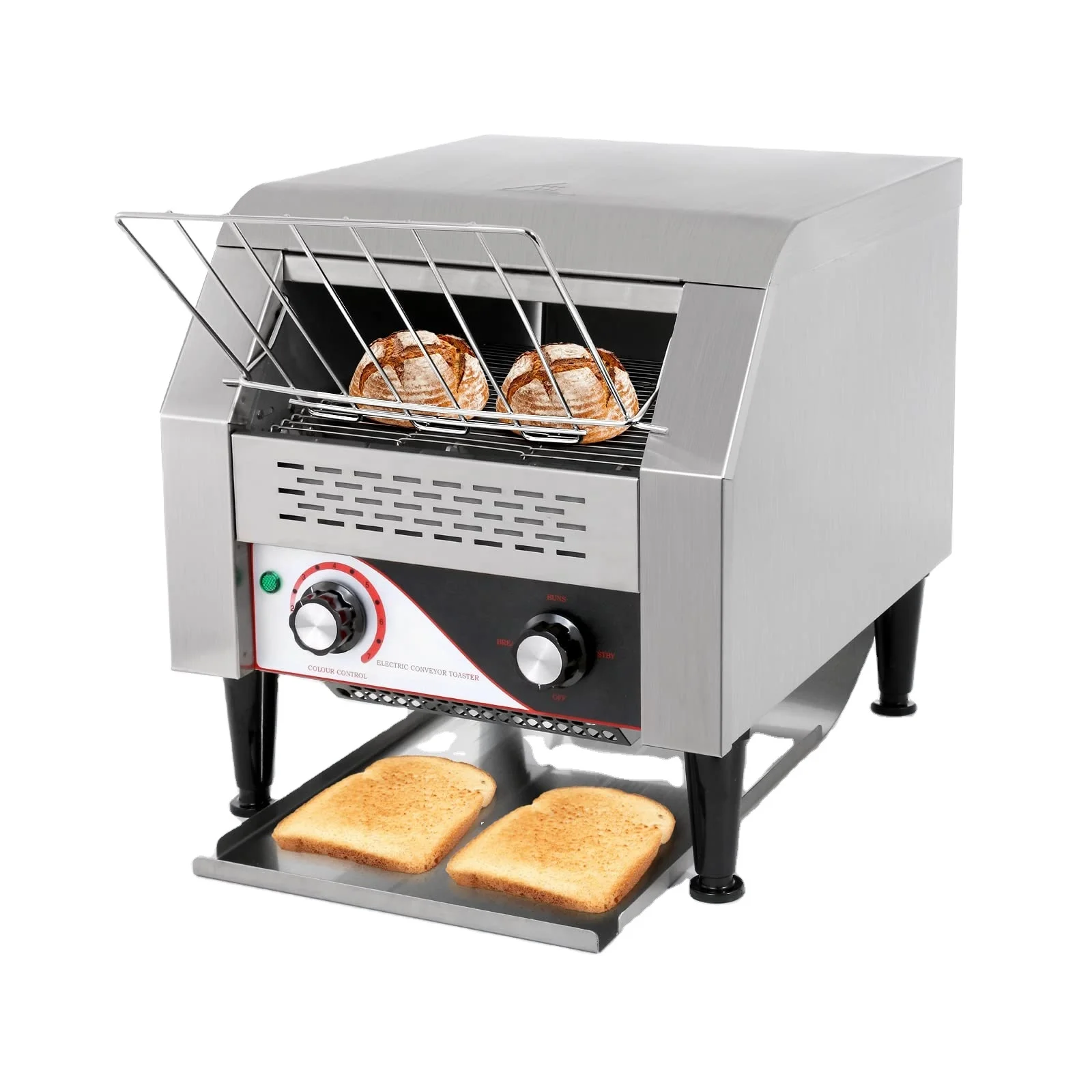 

Commercial Stainless Steel Heavy-Duty Conveyor Toaster Industrial Countertop Electric Breakfast Machine For Hotel Household Use