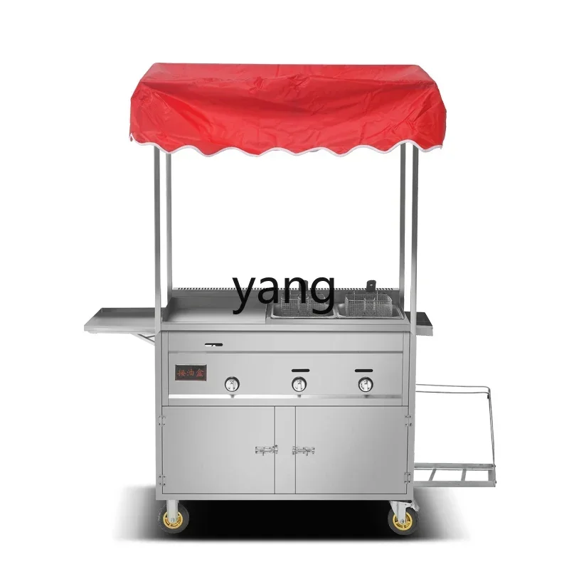 LTT1 commercial snack truck barbecue stall multifunctional iron plate cart pancake stainless steel truck