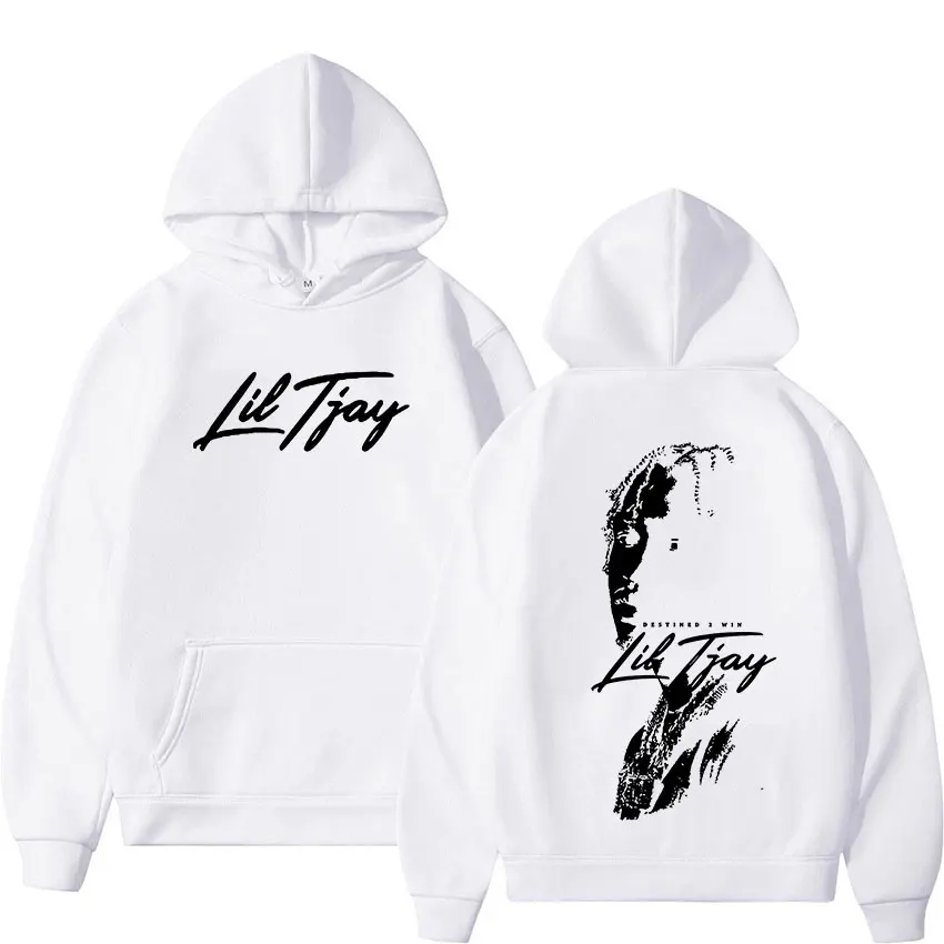 Rapper Lil Tjay Destined 2 Win Music Album Hoody Men's Hip Hop Retro Pullover Sweatshirt Unisex Casual Fashion Hoodie Streetwear