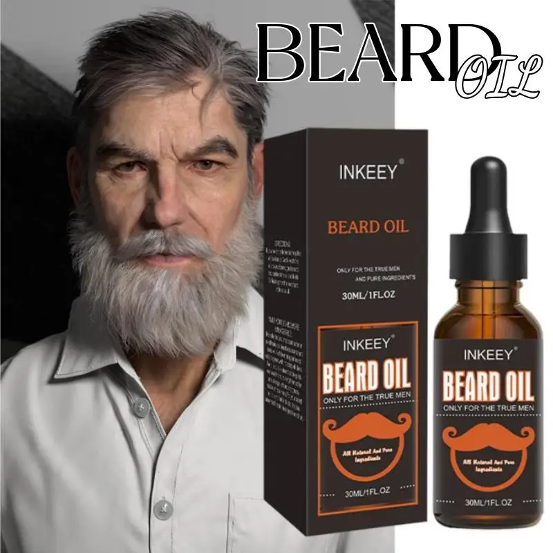 30ml Beard Care Oil For Men Natural Organic Beard Care Fast Shine Soften Beard Strengthens Mustaches Smooth Nourishing