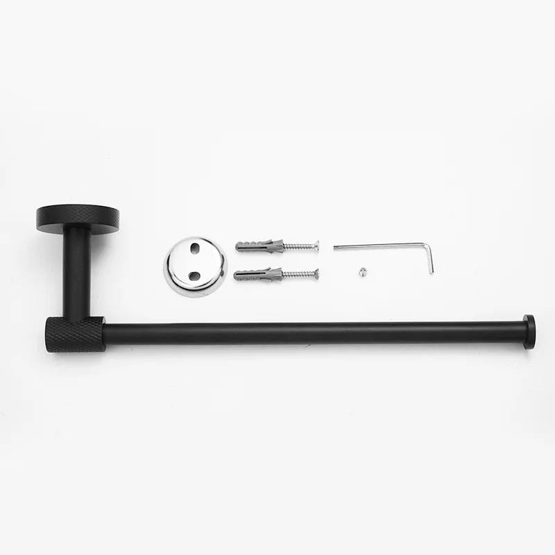 Matte Black Bathroom Hardware 304 Stainless Steel Towel Rack Toilet Paper Holder Liquid Soap Holder Towel Bar Toilet Accessories