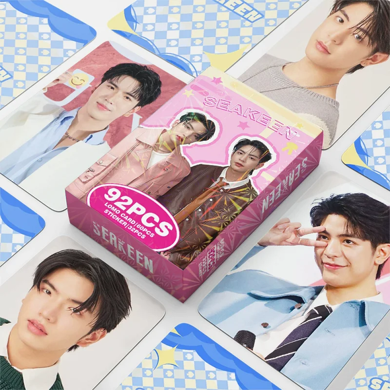 Набор из 92 фотокарточек SeaKeen с тайскими актерами и мини-стикерами - LOMO-карточки с тайскими BL-звездами, идеальный подарок для фанатов