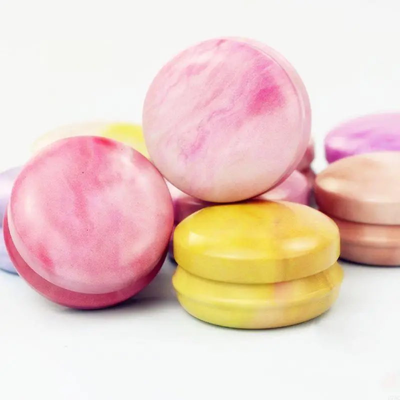 U75C Round Tinplate Storage Box Mini Metal Elegant Flower Portable Lipstick Spices