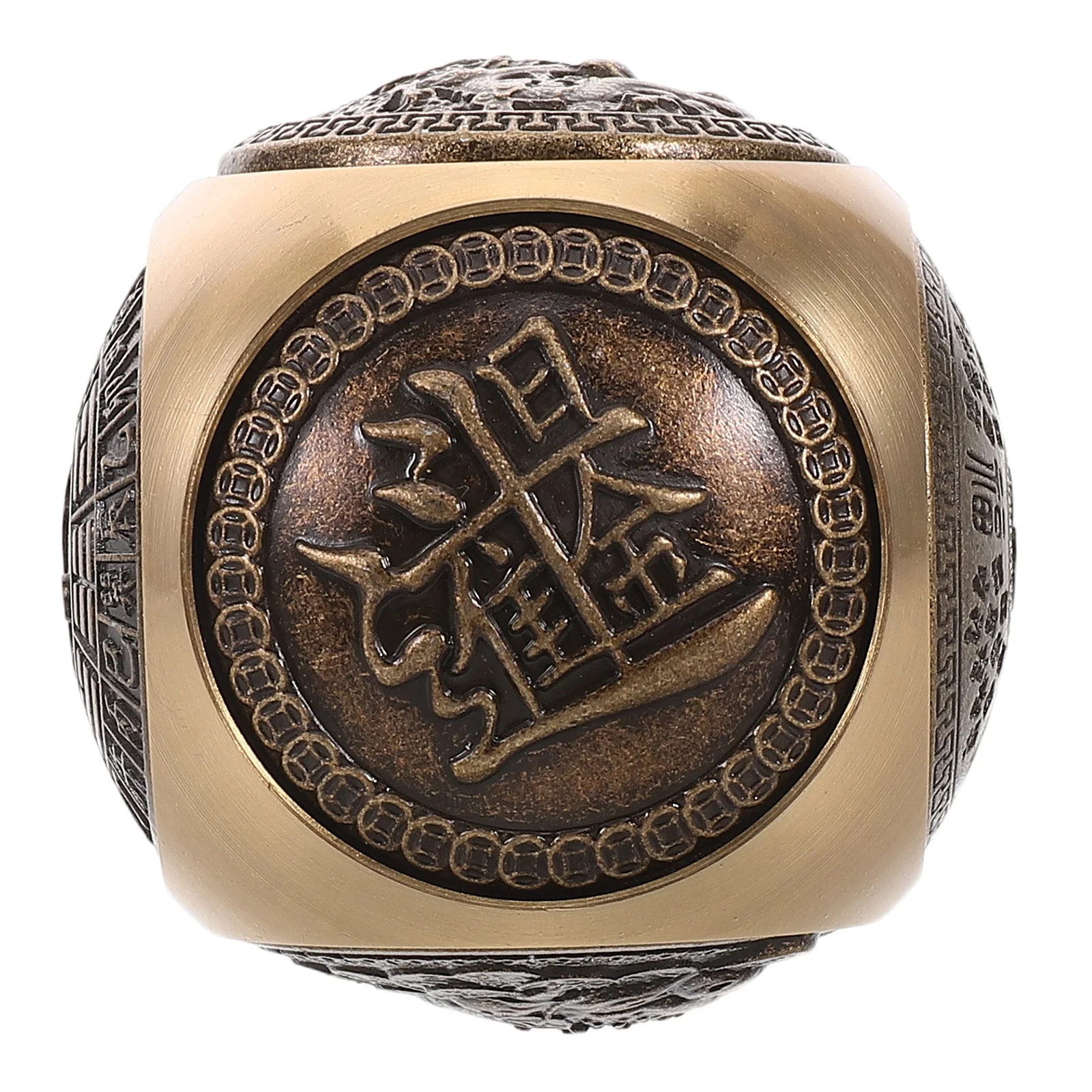 

Brass Hand Elderly Care Therapy Exercise Fitness Six Sided Rotating Design Hand Strengthener Massage