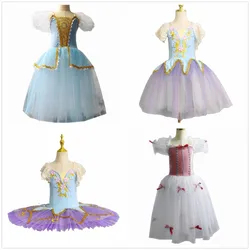 Girls' Ballet Tutu Skirt Dance Performance Clothing Professional Swan Lake Ballet Leotards For Children