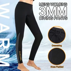 Mens Womens 3mm Neoprene Wetsuit Pants Split Couple Trousers For Scuba Snorkeling Diving Cold-proof Warm Diving Pants