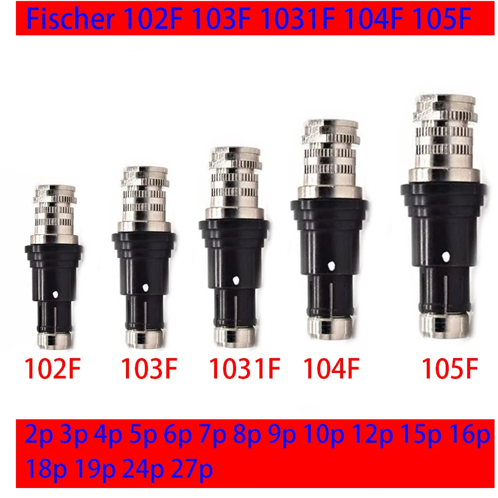 black Compatible Fischer S Plug Vacuumtight Socket 102/103/1031/104/105 Series 4/7/8/11/13/24/27 Instrumentation accessories