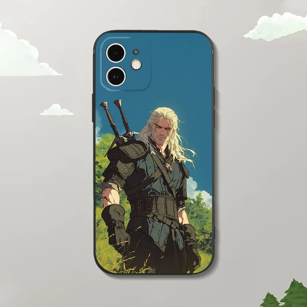 Game The W-Witcher Phone Case For iPhone15,14,13,12 Mini 11 Pro XR,X,XS,MAX 7,8 Plus Silicone Cover Soft Black