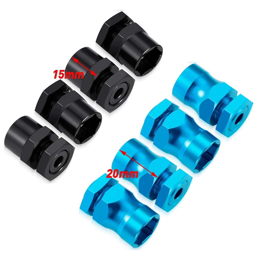 

AXSPEED 4 шт., шестигранный адаптер для колес от 12 мм до 17 мм, удлинительные конверсионные гайки 15/20/30 мм для автомобиля 1/10, модифицированные 1/8, багги, автозапчасти